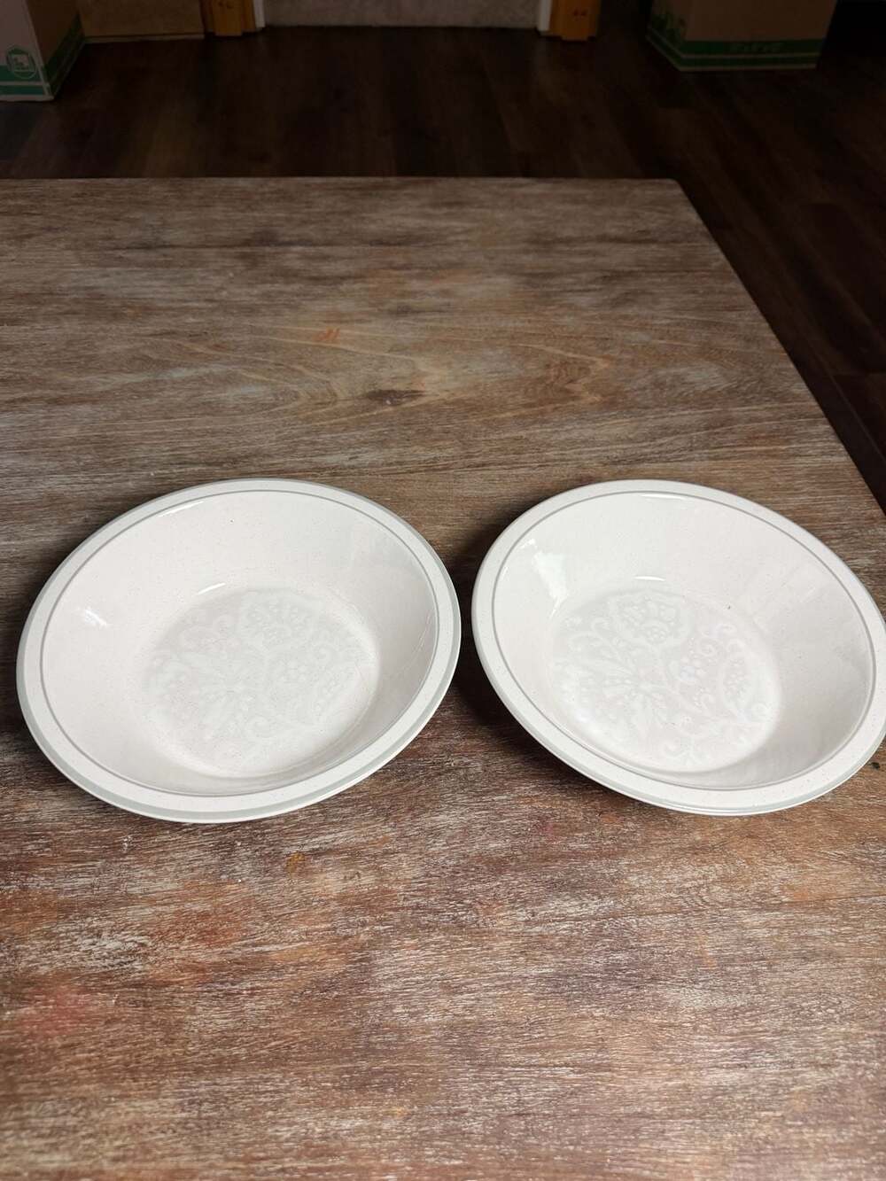 Set of 2 Endura by Wellin Hand-Painted Soup Cereal Bowls, Korea